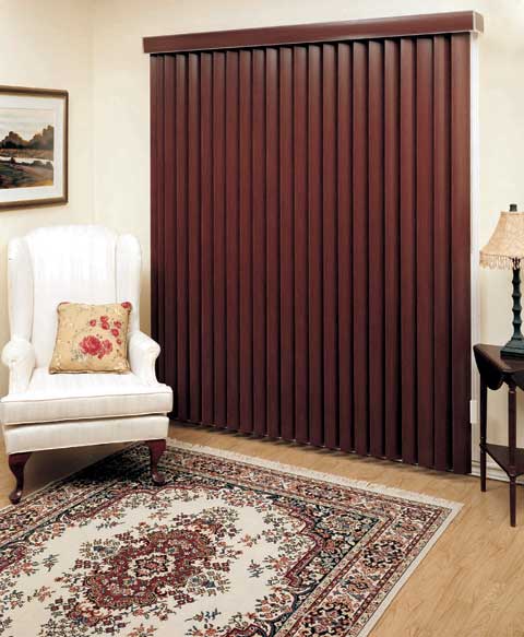 3 1/2 Designer Faux Wood Vertical Custom Blinds and Shades By usablinds.com